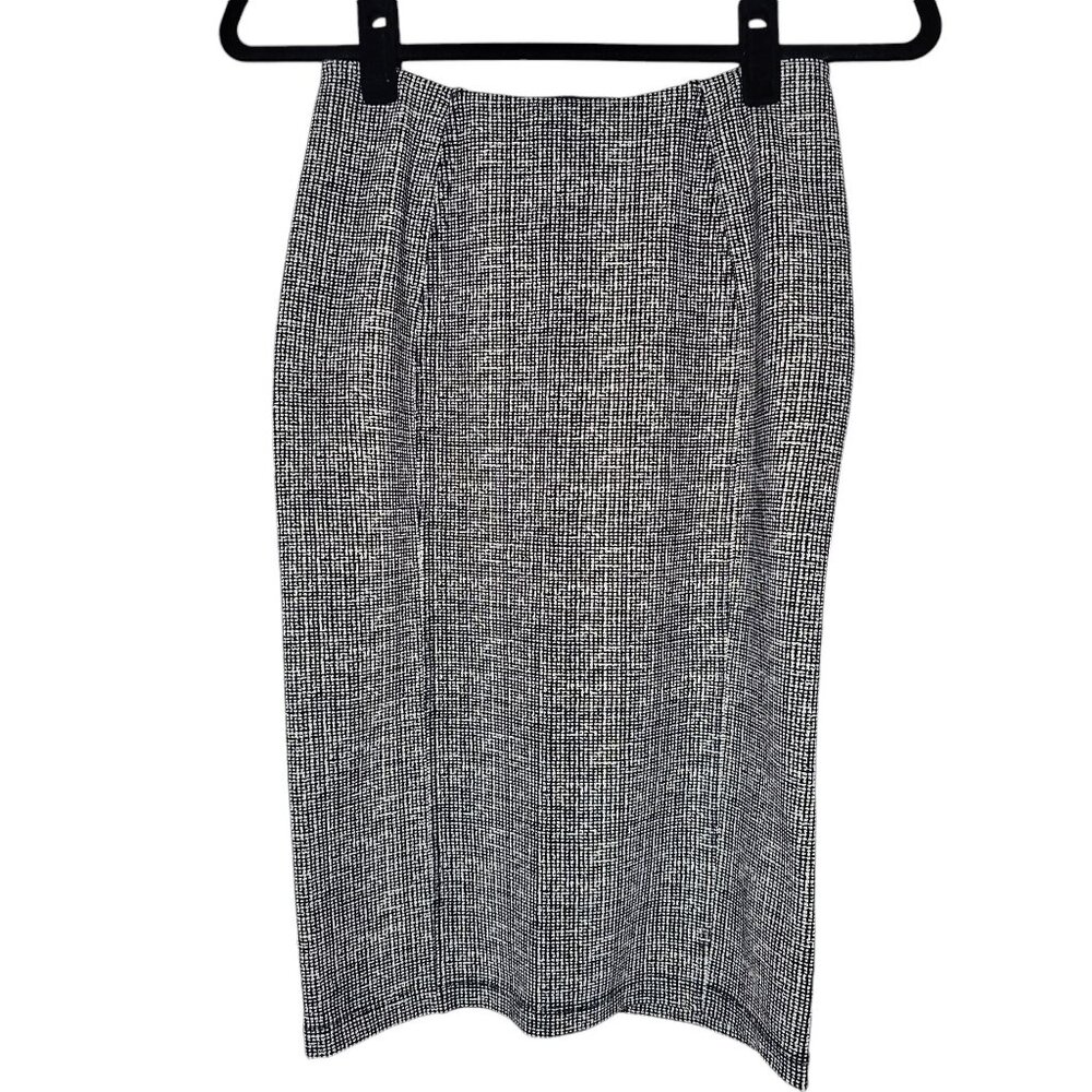 ❤️Liverpool 0 Black White Stretch Pencil Skirt Office Career Corporate Academia